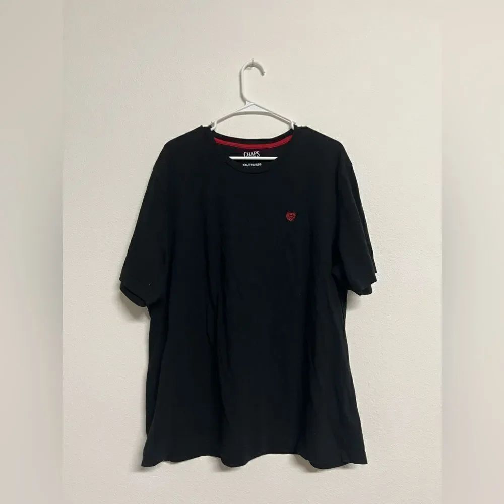 Chaps Black Cotton T-shirt Size XXL